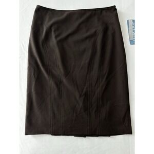 Vintage Nine West A Line Skirt Pleated  Brown 90s Preppy Academia Sz 4 NWT‎